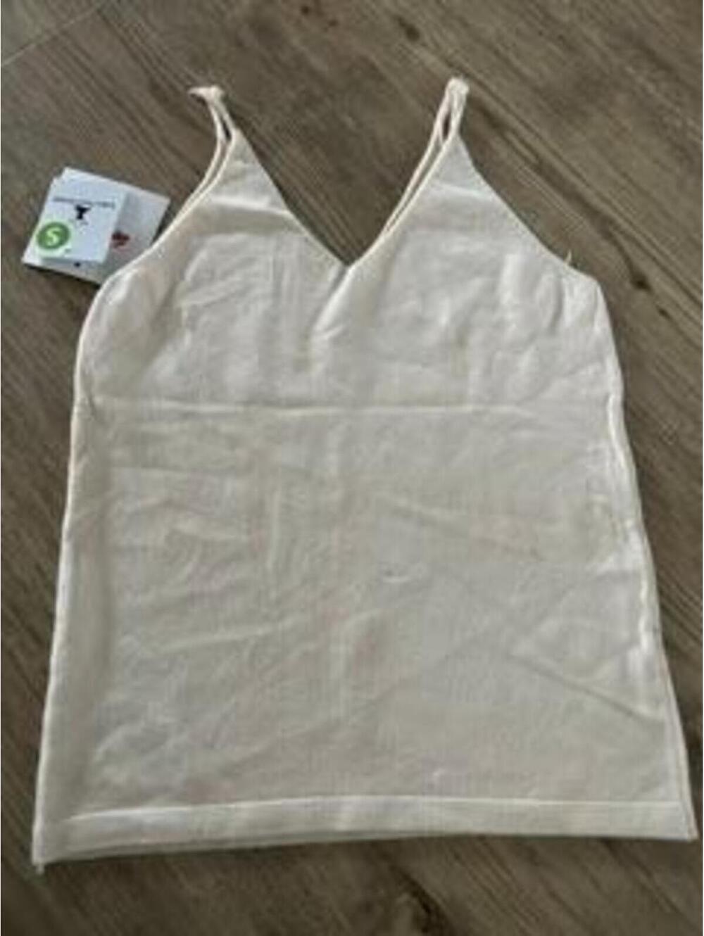 Peach Cream Knit Cami Tank Top Womens Size S V-Neck Sleeveless Super Soft